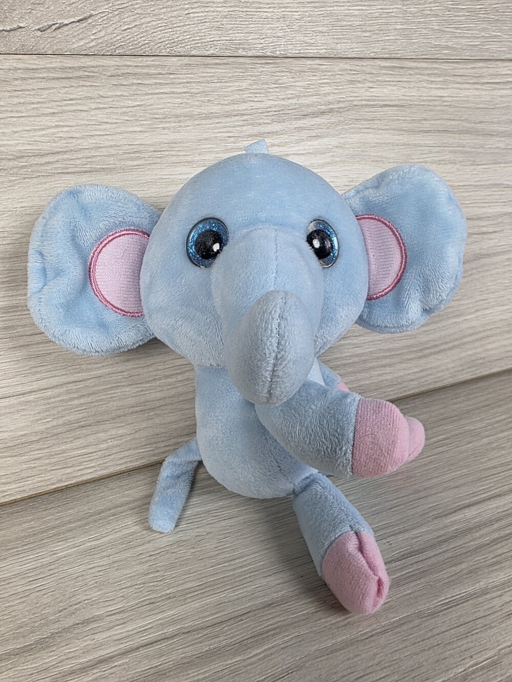 Light Blue Plush Elephant Plush 8" Tall Stuffed Animal SU23
